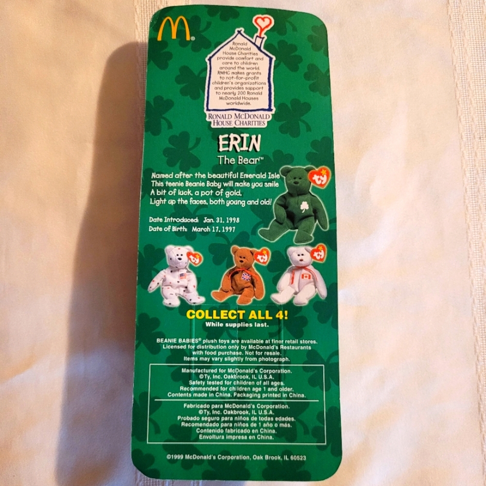 Ty McDonald's Teeny Beanies Set of All 4 NEW IN PKG - Picture 6 of 10